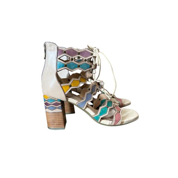L’artiste Spring Step Muliticolor Heeled Sandals Size 41 - Picture 2 of 4